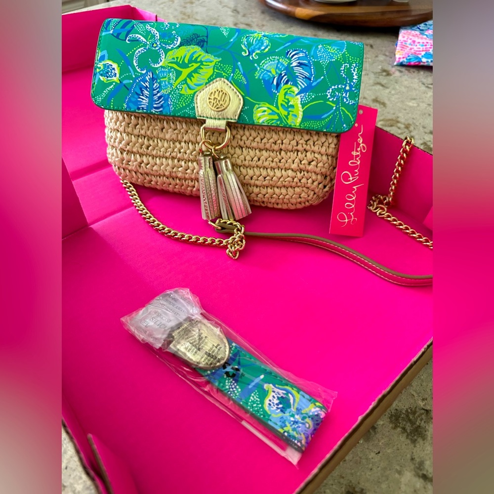 Lily Pulitzer crossbody new and key fob